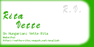 rita vette business card
